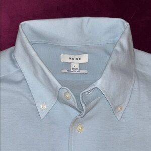 Reiss Sky Blue Casual Button Down Shirt